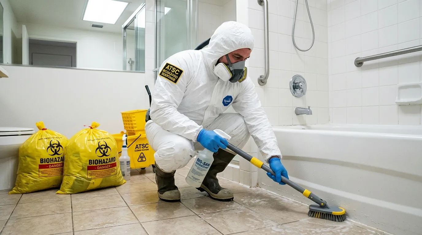 Decontamination equipment deployed for Blood Cleanup in Huntington Woods